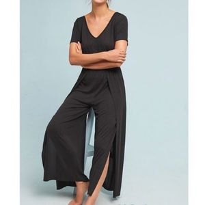 Anthropologie Ella Mara Soft Annalee Black Soft Modal Blend Jumpsuit